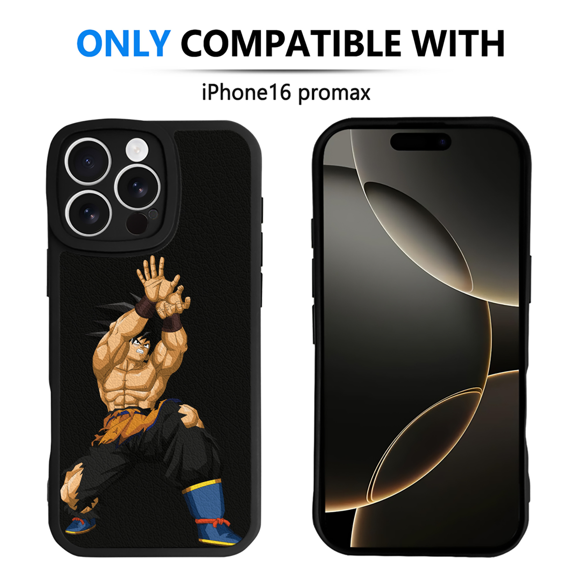 （画像用） ドラゴンボール 孫悟空（そん ごくう）Son Goku カカロット DRAGON BALL Kakarotto 【iPhone 16シリーズ対応】シリコンスマホケース（レザー調） 材質：シリコン